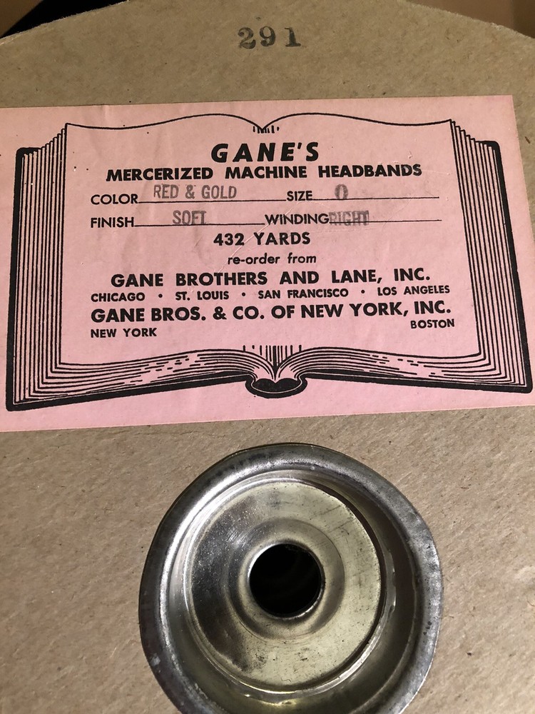 Bookbinding Headband - Red/Gold - 2 Yards