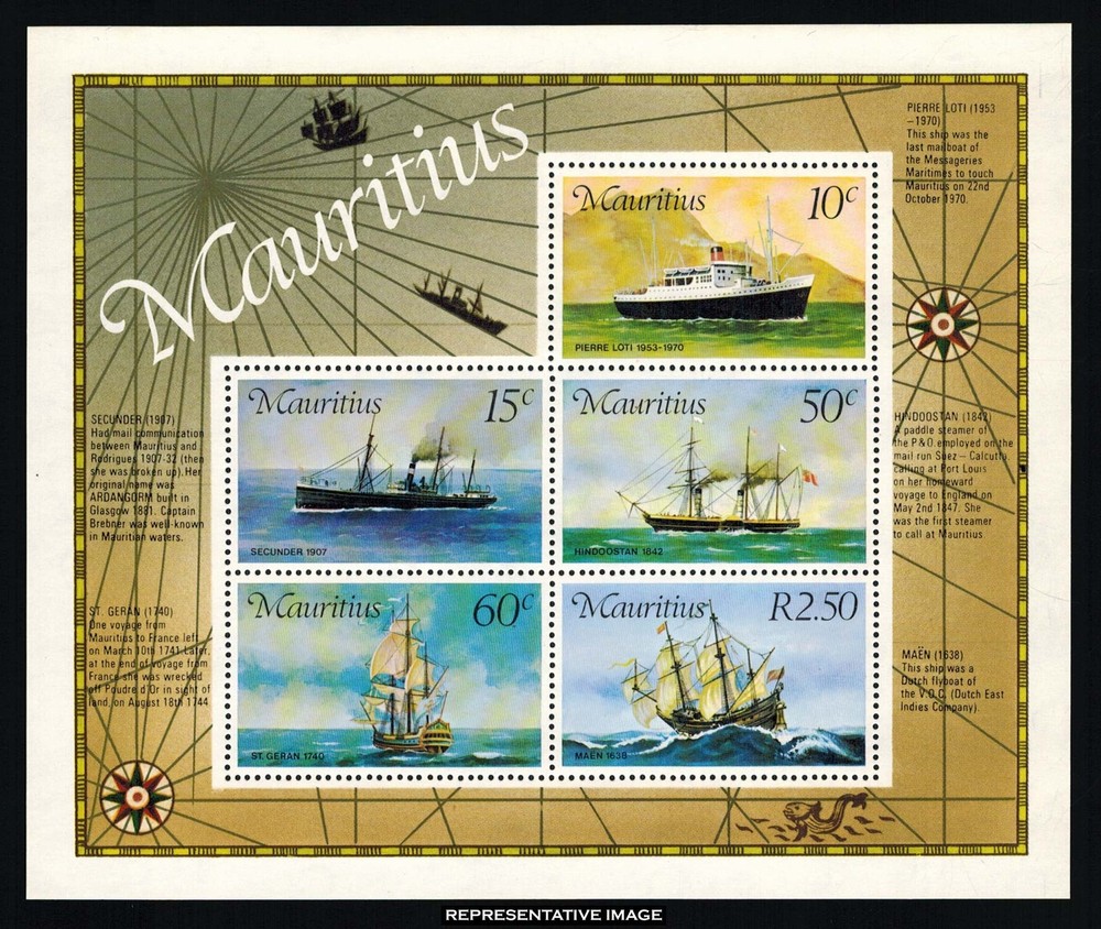 Mauritius Scott 419-423 Mint never hinged.