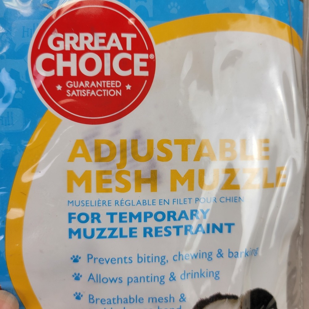 Grreat Choice Adjustable Mesh Dog Muzzle Size Intermediate 48-60 LBS