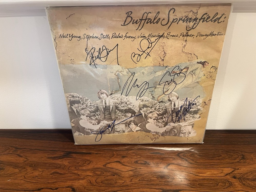 Buffalo Springfield Debut Album Signed Neil Young Stephen Stills Furay All