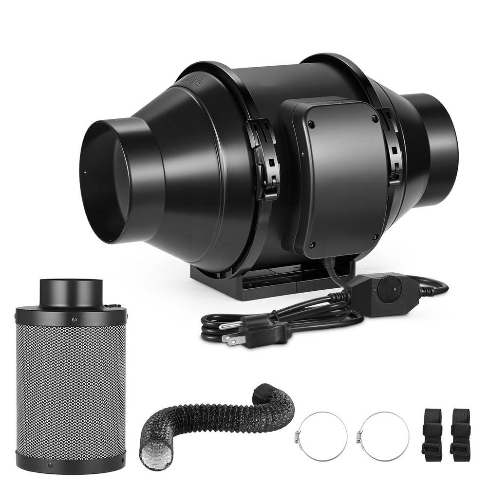 Uimoso 4-inch Inline Duct Fan with Filter and Adjustable Speed Controller