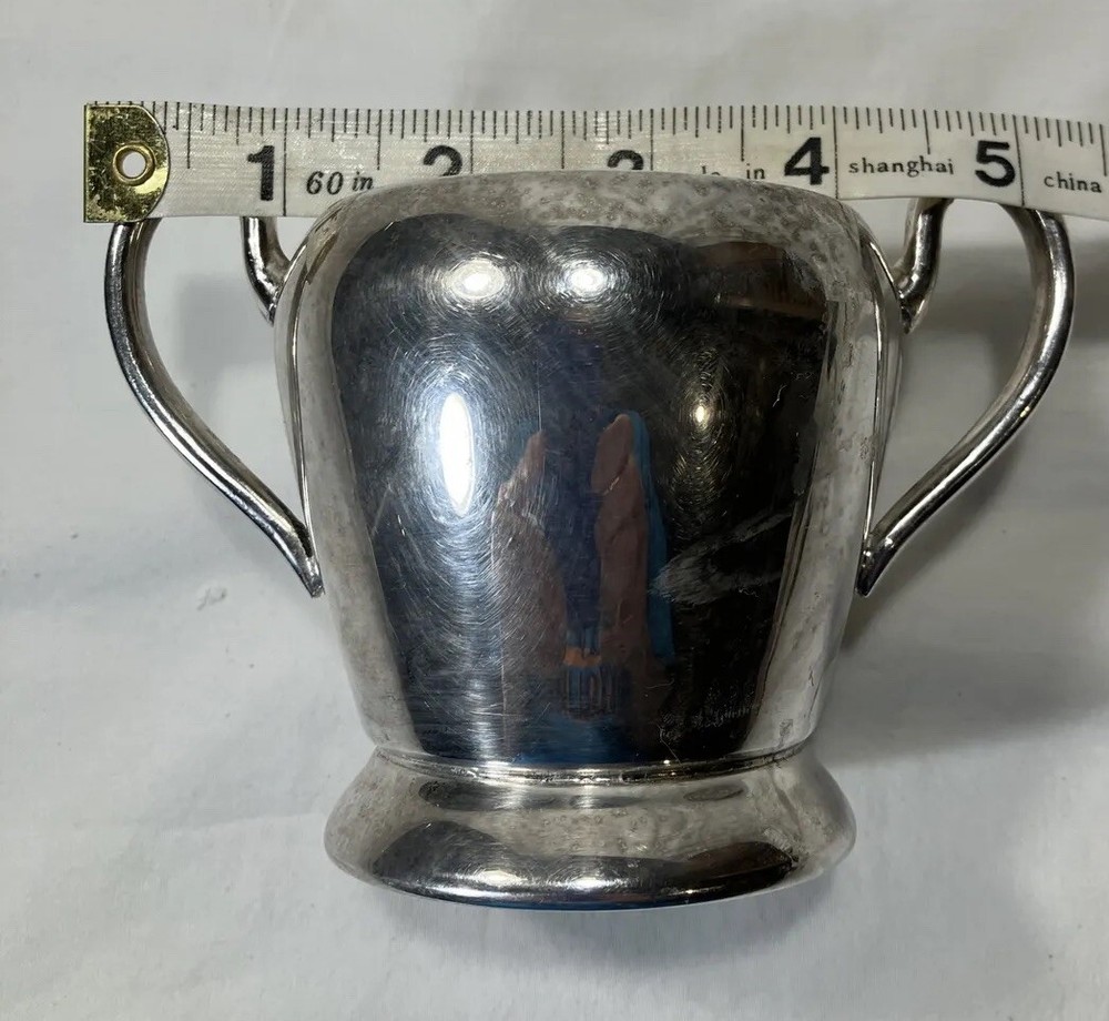Academy Silver on Copper Sugar Bowl Vintage Server No Lid
