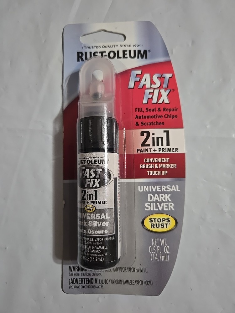 Rust-Oleum Fast Fix 2in1 Paint + Primer Universal Dark Silver NEW