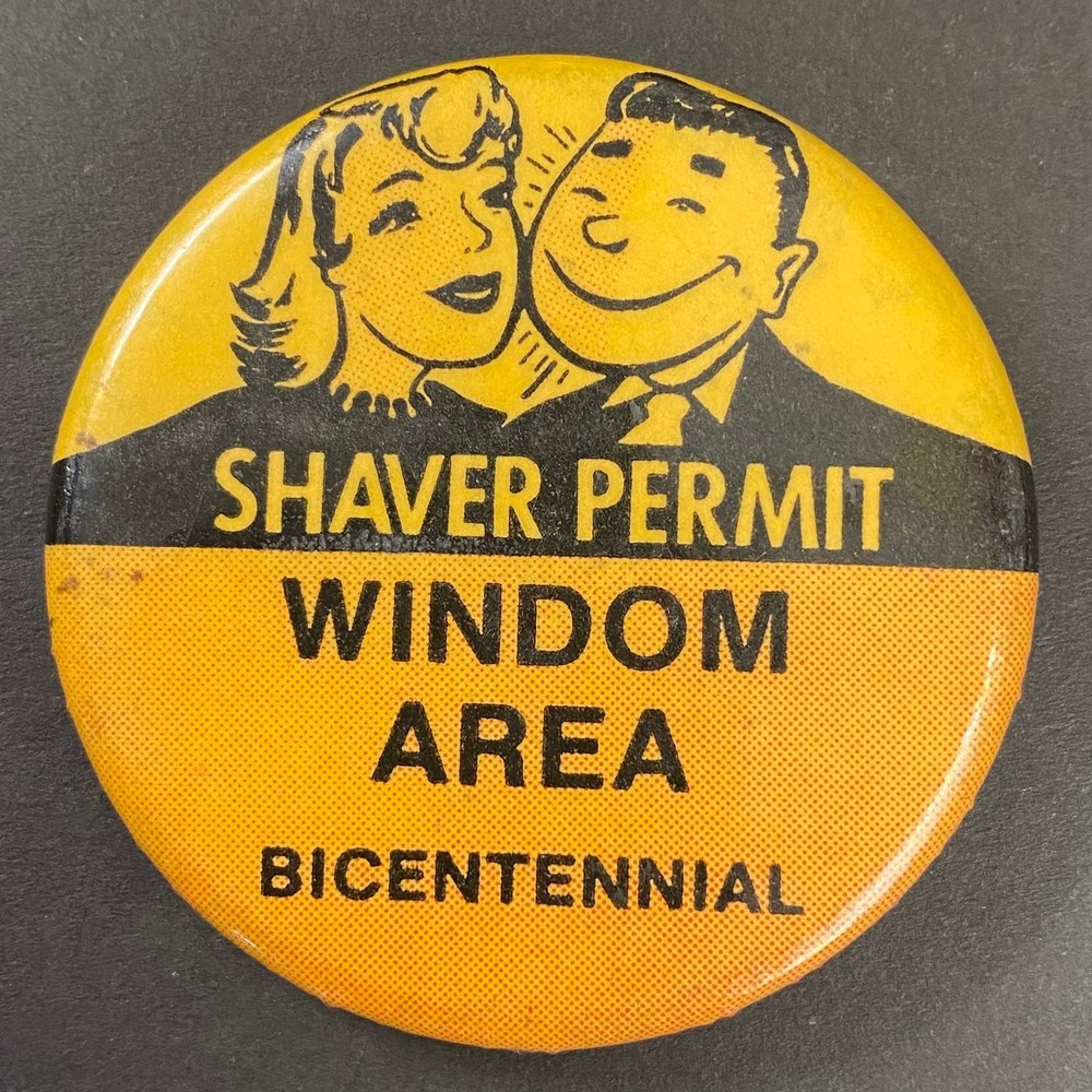 Shaver Permit Windom Area Bicentennial Pinback Button 2"