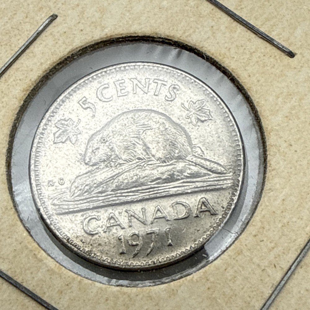 1971 Canada 5 Cents Coin