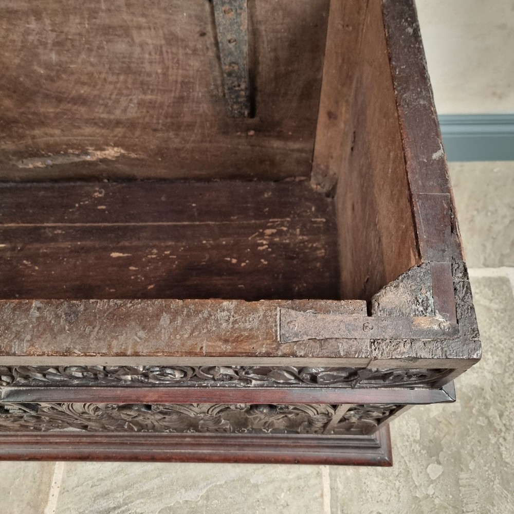 A 16th Century And Later Coffer.