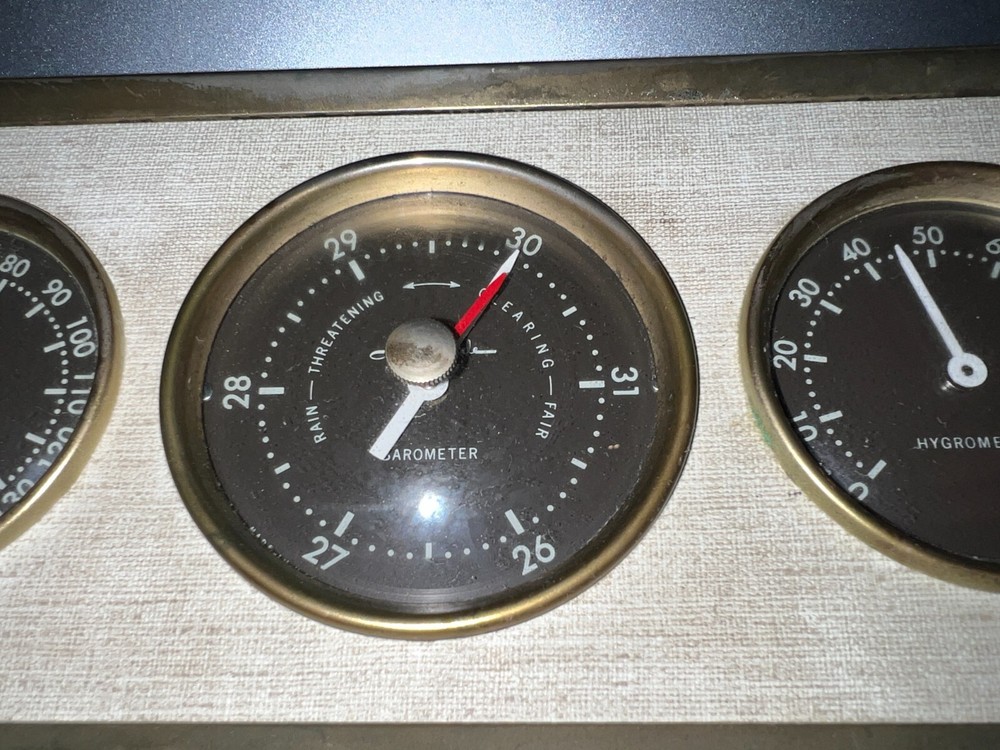 Airguide Thermometer Hygrometer Barometer 3 Dial Station