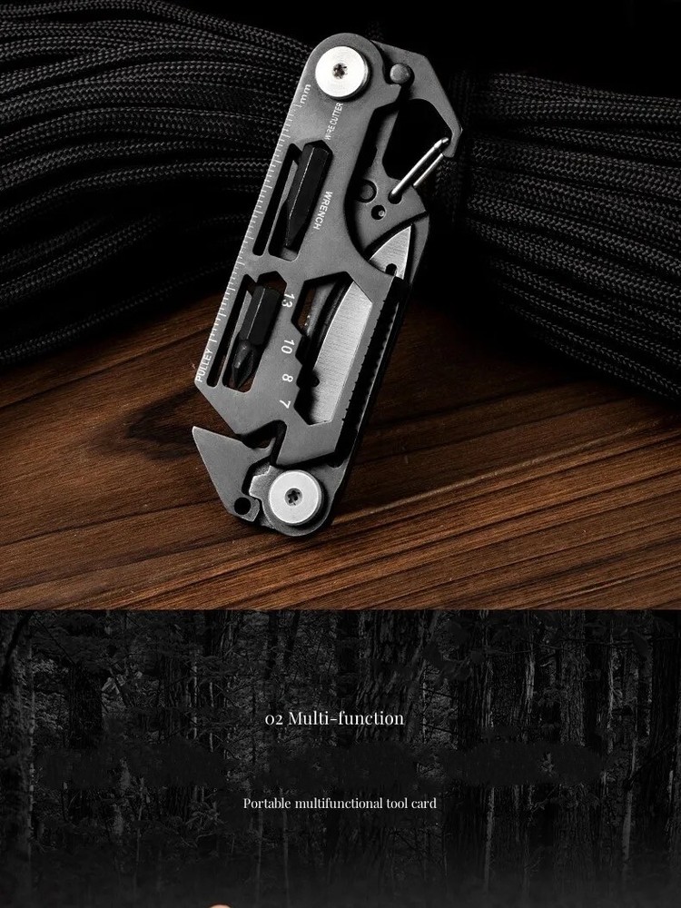 Mini Multi Function Tool Survival Multitool Escape Bug Out Emergency All Purpose