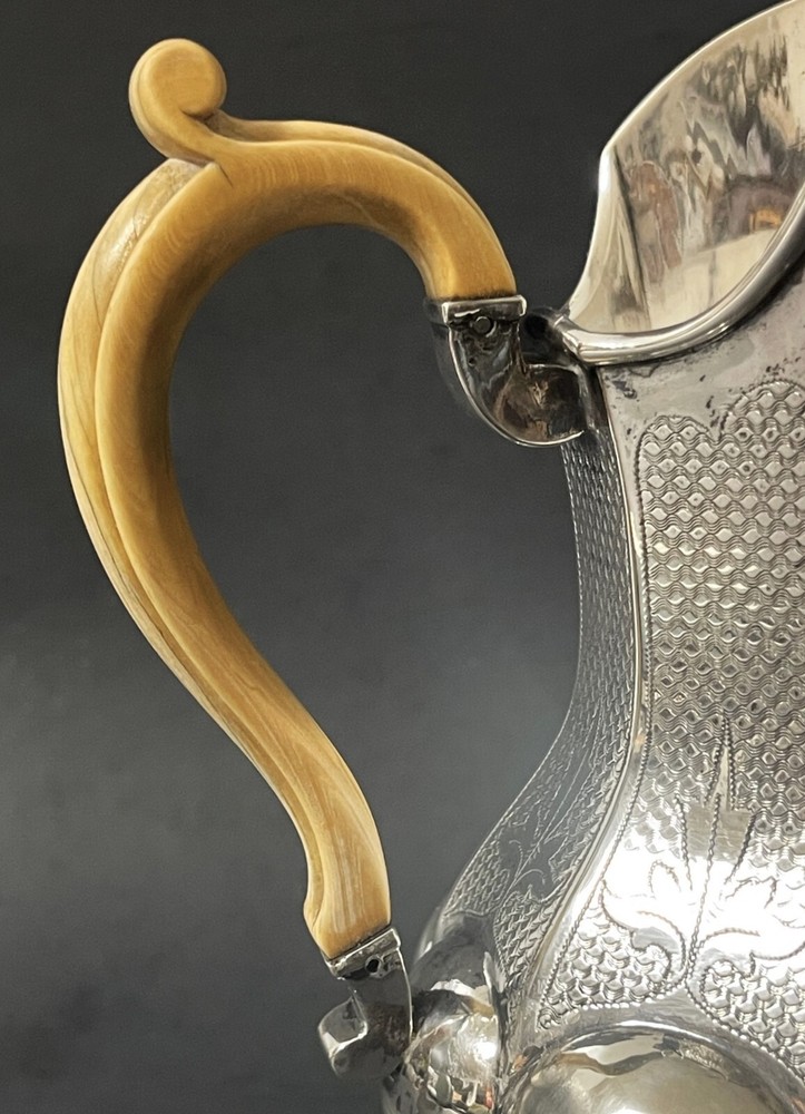 Original Antique 1863 Austrian Christian Sander SIlver (13 Loth) Pitcher
