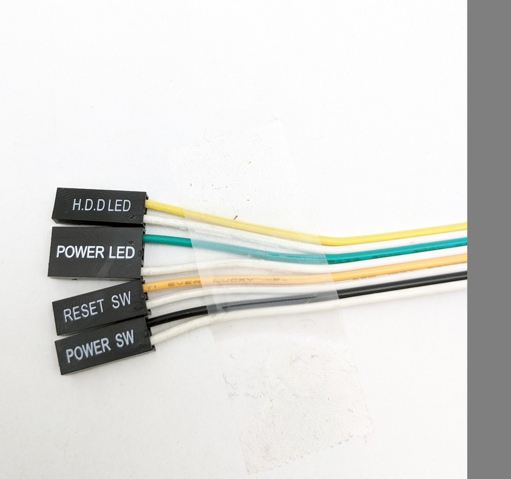 4-Pack PC Front Panel to Motherboard 28" Cable Reset/ON-OFF Switch Power/HDD LED