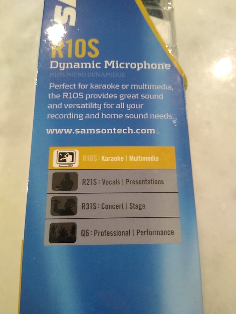 Karaoke Microphone, Samson R10S Dynamic Cable Multimedia 🎤, New