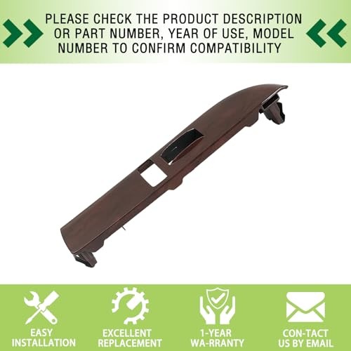 Window Switch Bezel Cover Front Front Right Fit for 2010-2013 Gaston Walnut