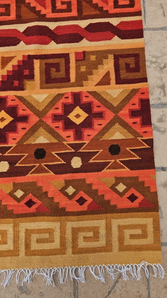 Hand Woven Peruvian Tapestry 24x64 Inches