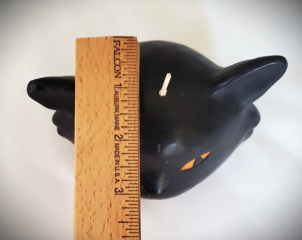 Halloween Black Cat Head Candle