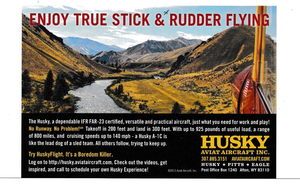 Three Husky Aircraft Ads 9/1/2025d