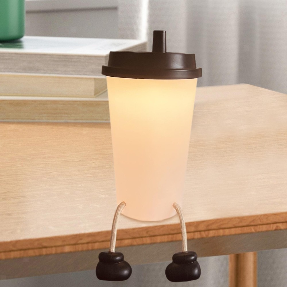Bubble Tea Cup Night Light for Kids Adjustable Brightness Home Decor