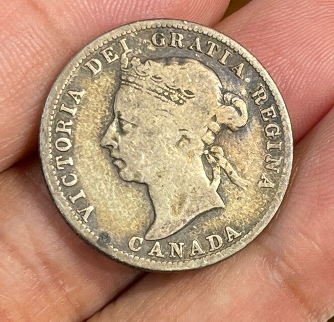 1900 Canada 25 Cents Silver Coin High Value