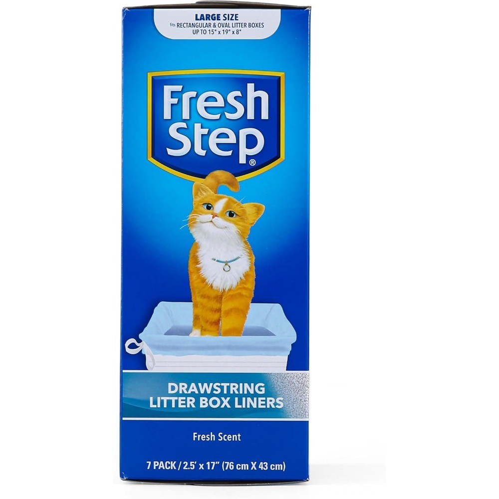Drawstring Cat Litter Box Liners Fresh Scent Kitty Litter Bags for Large