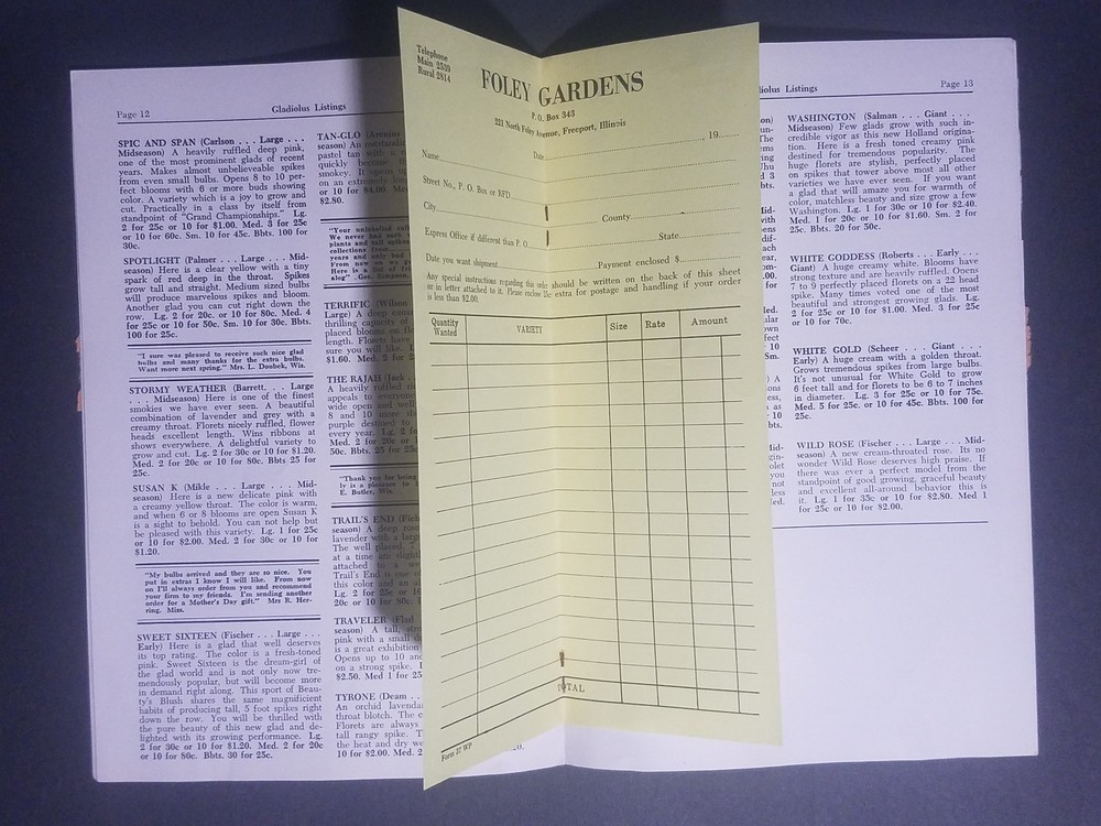 1957 Foley Gardens Catalog