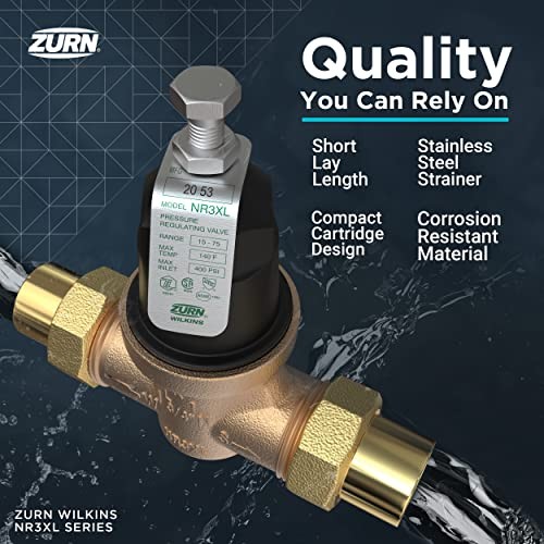 Zurn Wilkins 112-NR3XLDUC 1-1/2" NR3XL Pressure Reducing 1.5 Inch, Bronze