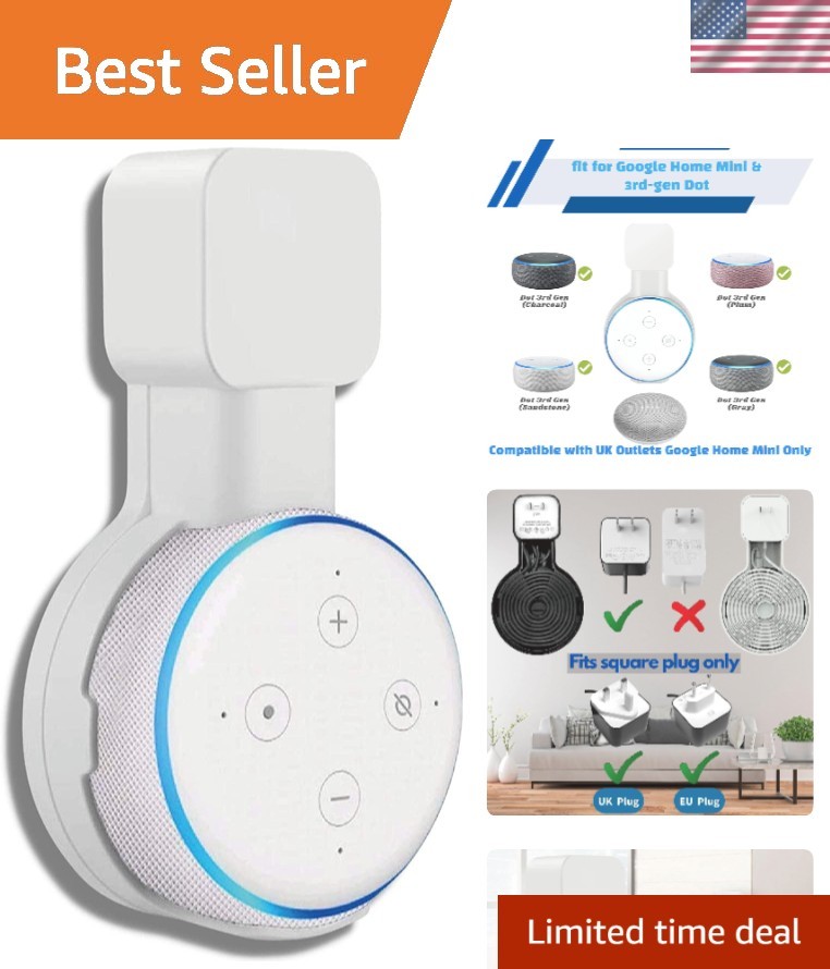 Elegant Wall Mount Holder for Dot 3 & Google Mini - Space-Saving Solution