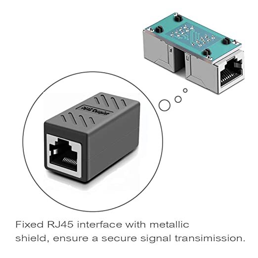 1-5PACK RJ45 Inline Coupler Cat6/Cat5e Ethernet Network Cable Extender Connector