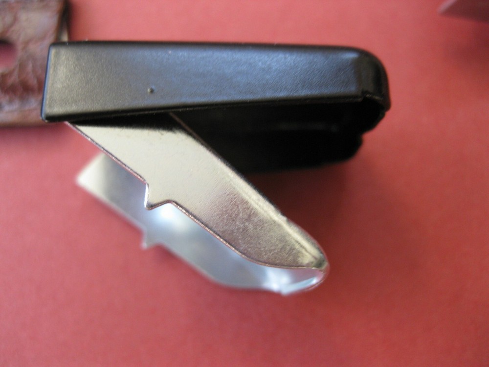 Real Leather strap handle for vintage Moore + Wright tool boxes Black clasps