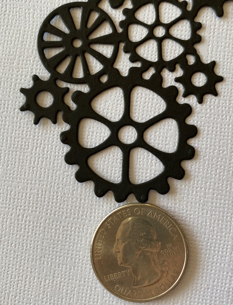 SMALL GEAR Die-Cuts(3pc)Steampunk •Cogs•Sprocket•Earthtone•Machine •Antique•Spin