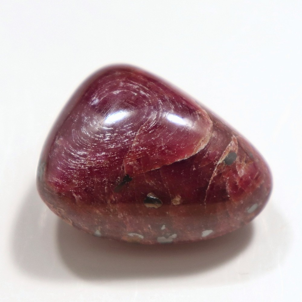 Tumbled Stone: Ruby, Red Corundum from India, Fluorescent (RUB54)