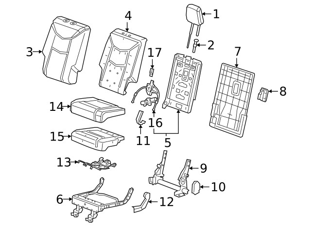 Genuine GM Headrest Guide 84452323
