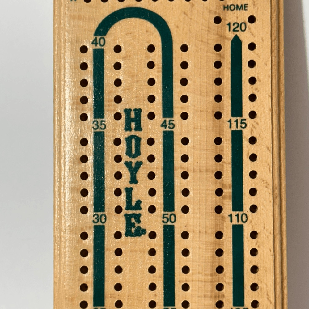 Vintage Continuous Track Cribbage Board by Hoyle