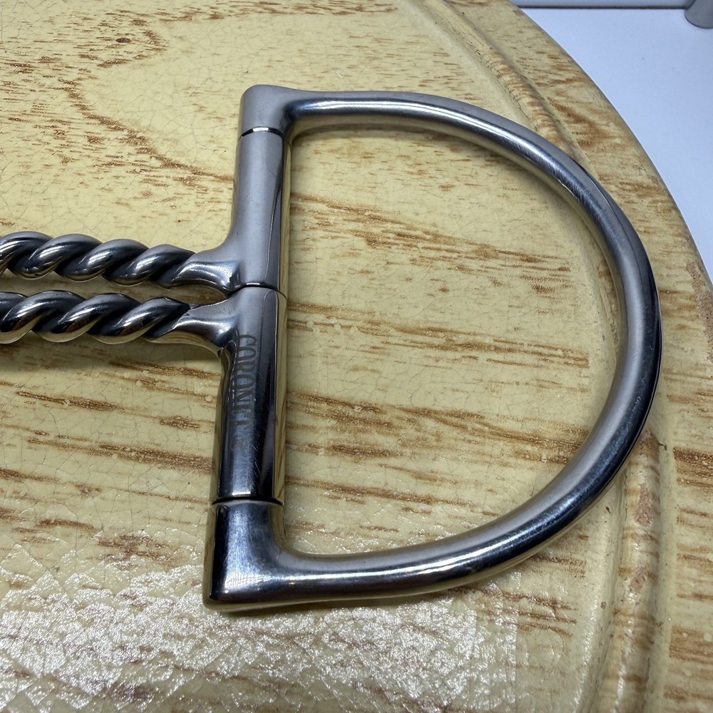Double Twisted WireBig Dee Ring Snaffle Bit 5" Mouthpiece Coronet