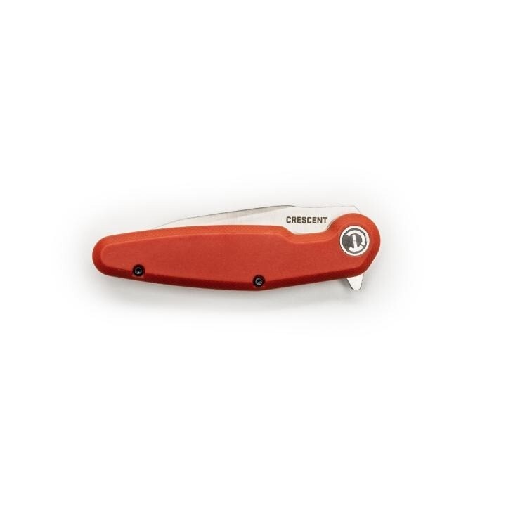 Crescent 3-1/2 Inch Harpoon Blade - Composite Handle - Orange - Folding Knife