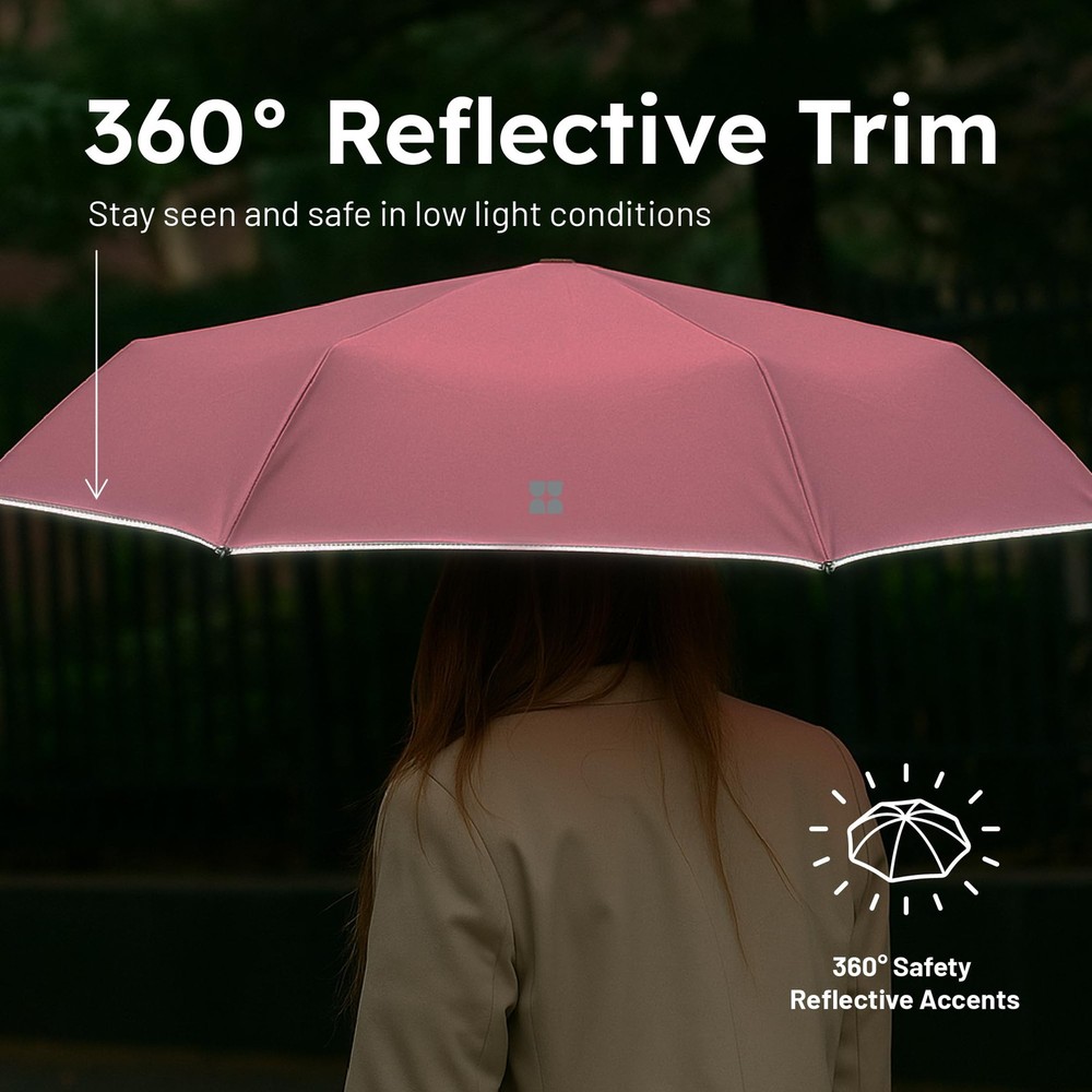 Premium Small Compact Mini Umbrella for Travel - Windproof, Compact, Easy Aut...