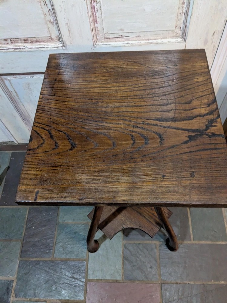 Antique Primitive Axe Handle Accent Lamp Table Nightstand End Rare Old Unsigned