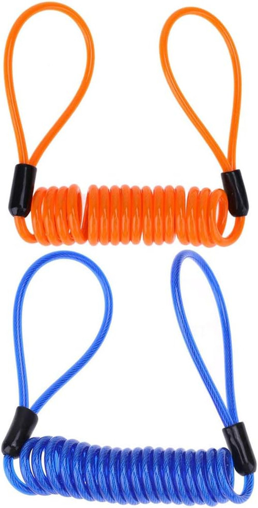 Reminder Cable, [2 Pack] Disc Lock Cable,Security Steel Wire Spring Reminder Rop