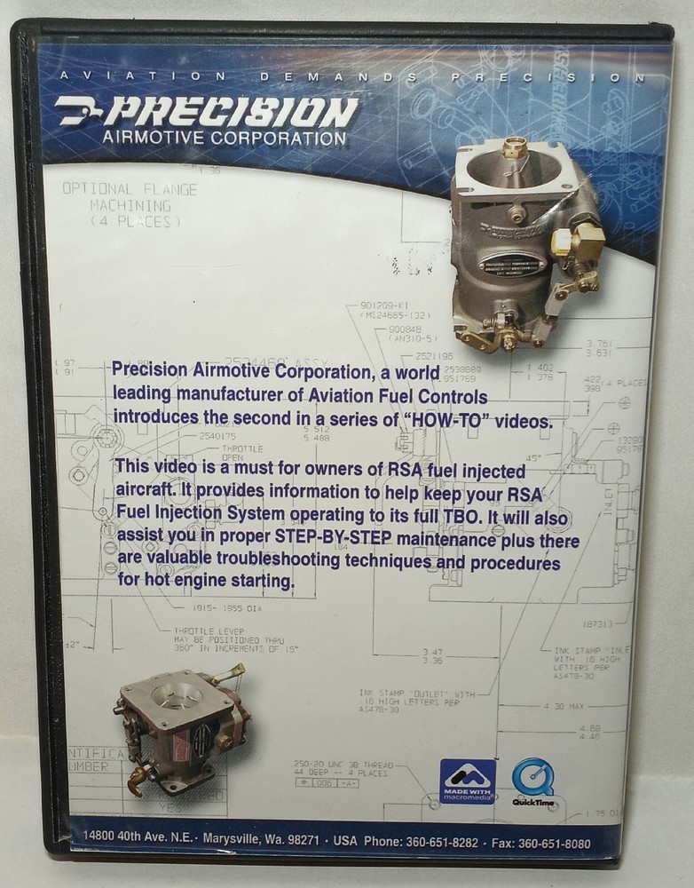 Precision Plane Maintaining the RSA Fuel Injection System Interactive CD-ROM