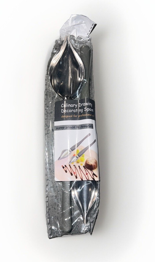 2 Pieces Culinary Drawing Decorating Spoon Set, Drizzle Spoons,