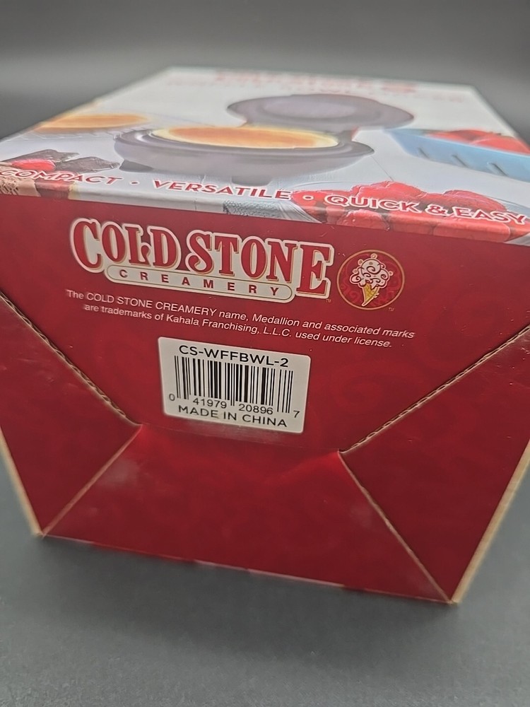Cold Stone Creamery Waffle Bowl Maker Non-Stick Compact Versatile Quick & Easy
