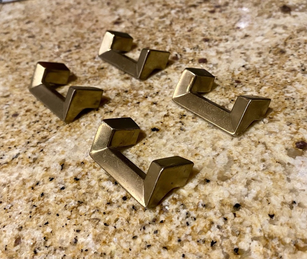 Four Vintage Keeler Brass Co. Mid-Century Modern Drawer Pulls Handles