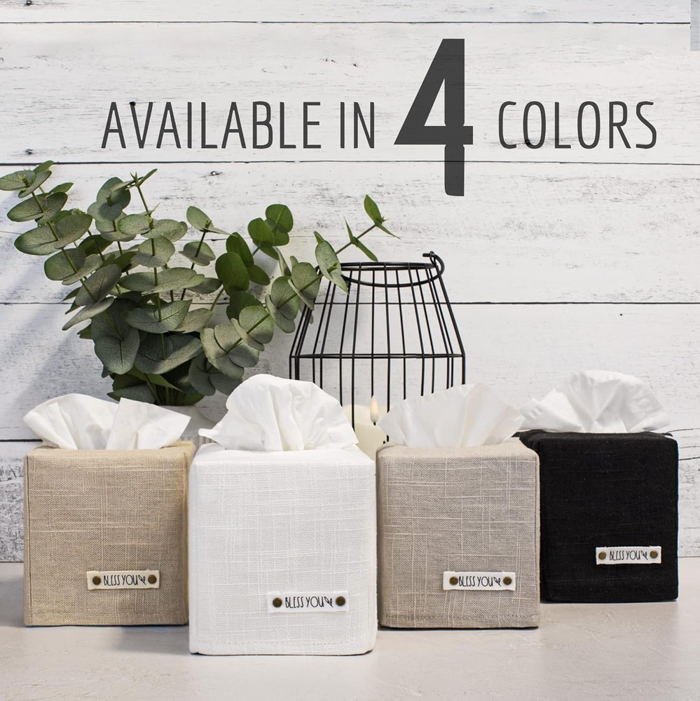 Versatile Decorative Tissue Box Cover - Fits Standard Tissue Boxes Perfectly
