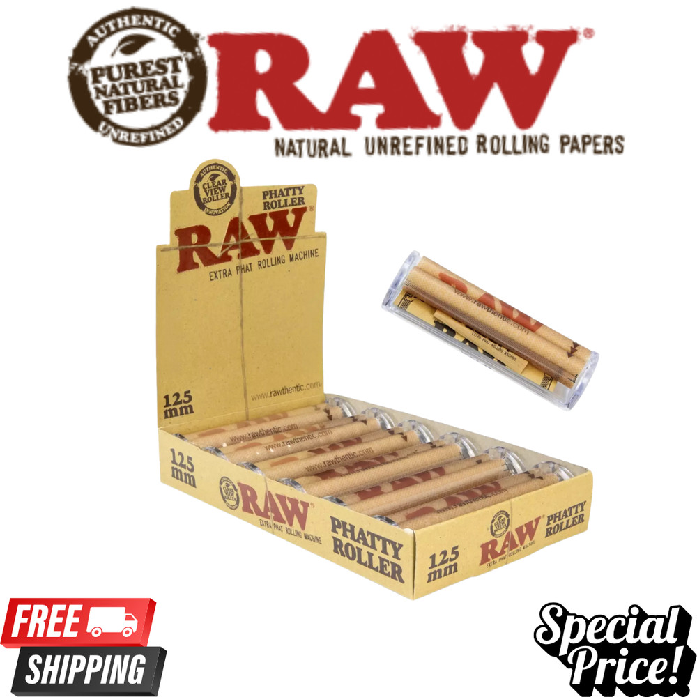 RAW Phatty Roller 125mm | Crystal Clear Triple Strength Rolling Machine (Single)