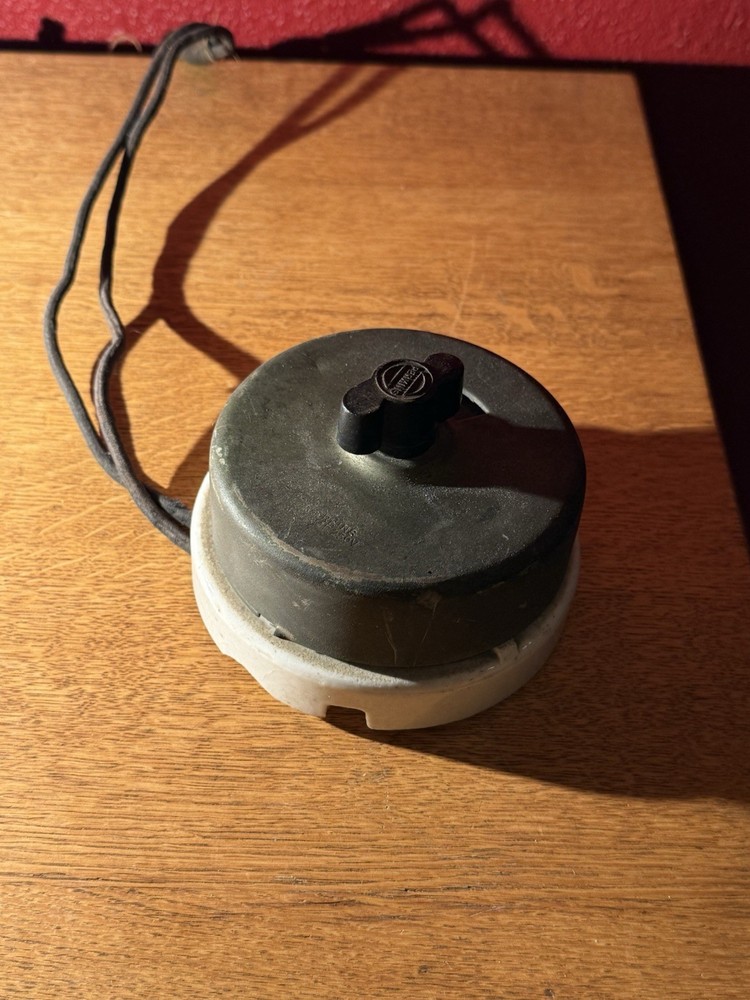 Antique Perkins Brand Light With Large Switch