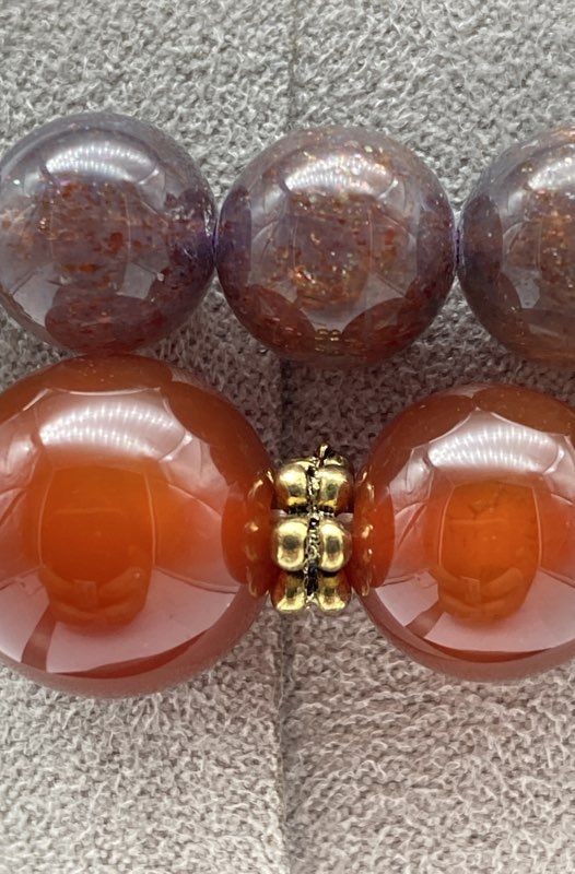 Quartz 2PC Beaded Bracelet Bundle 58.1g