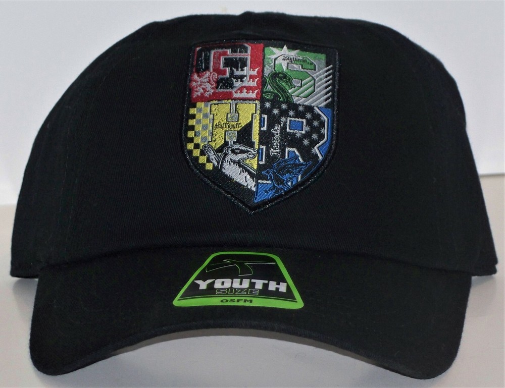 Harry Potter Hogwarts Youth Black Adjustable Snapback hat cap