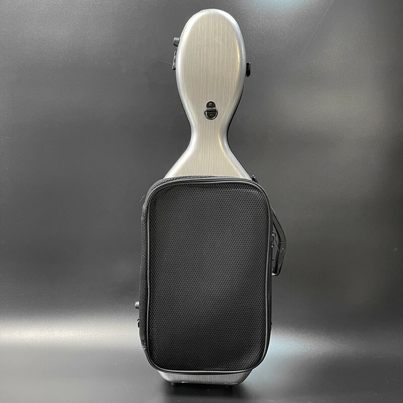High quality Cello Shaped Full Size gray Compound carb Violin Case Strong