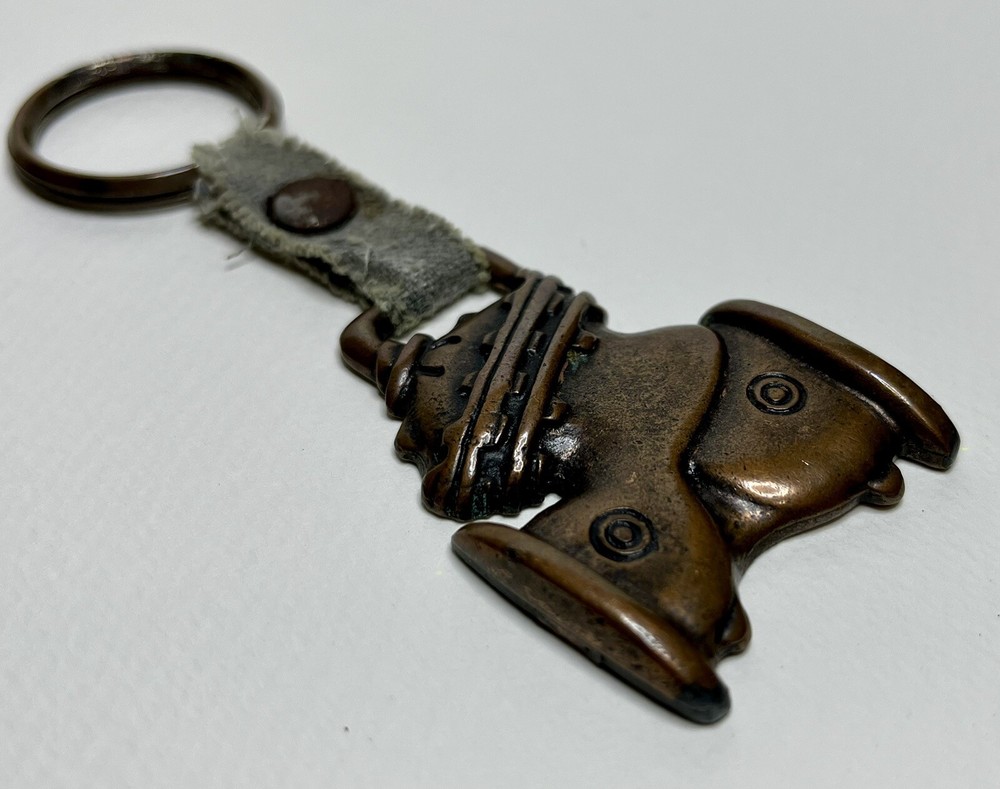 Vintage Keychain BERMAN control valve +3D Crystal Glass Laser Etched Holographic