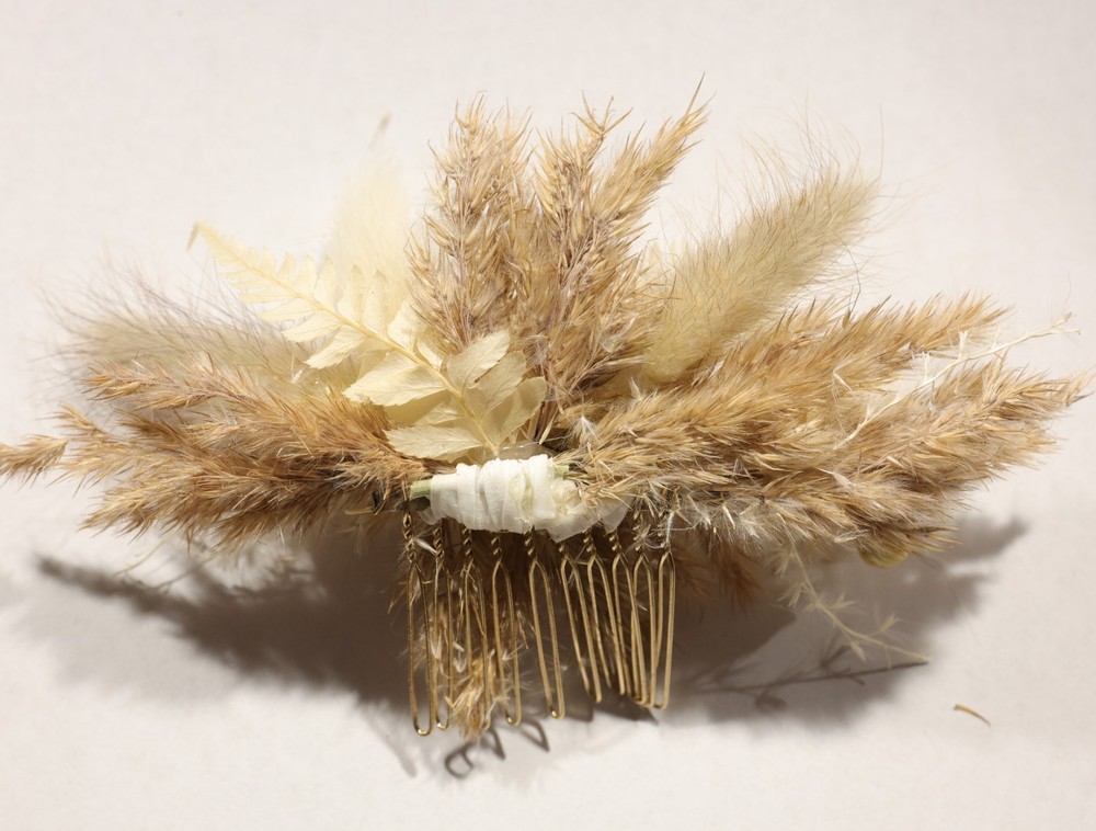 Dried Flower Hair Comb