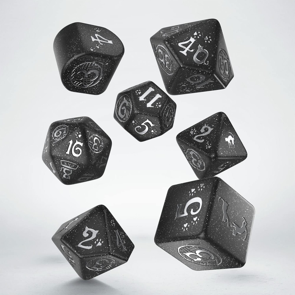 Q Workshop Cats Modern Dice Set Waffle