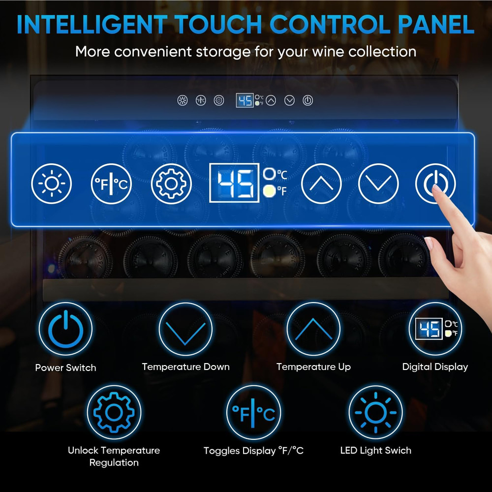 200-Bottle Wine Cooler with Quick Chill & Smart Temp Control